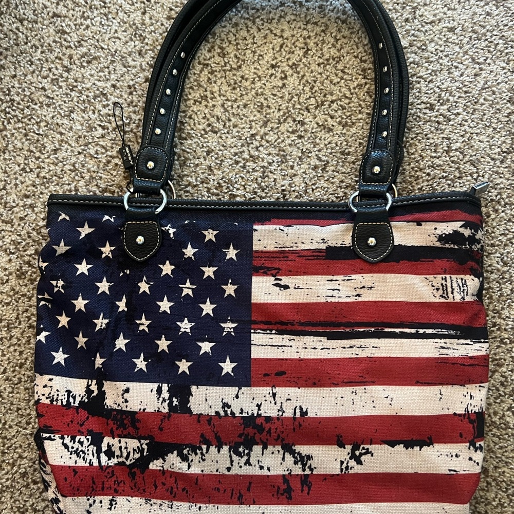 Montana West Stars and Stripes Tote Bag in excellent condition